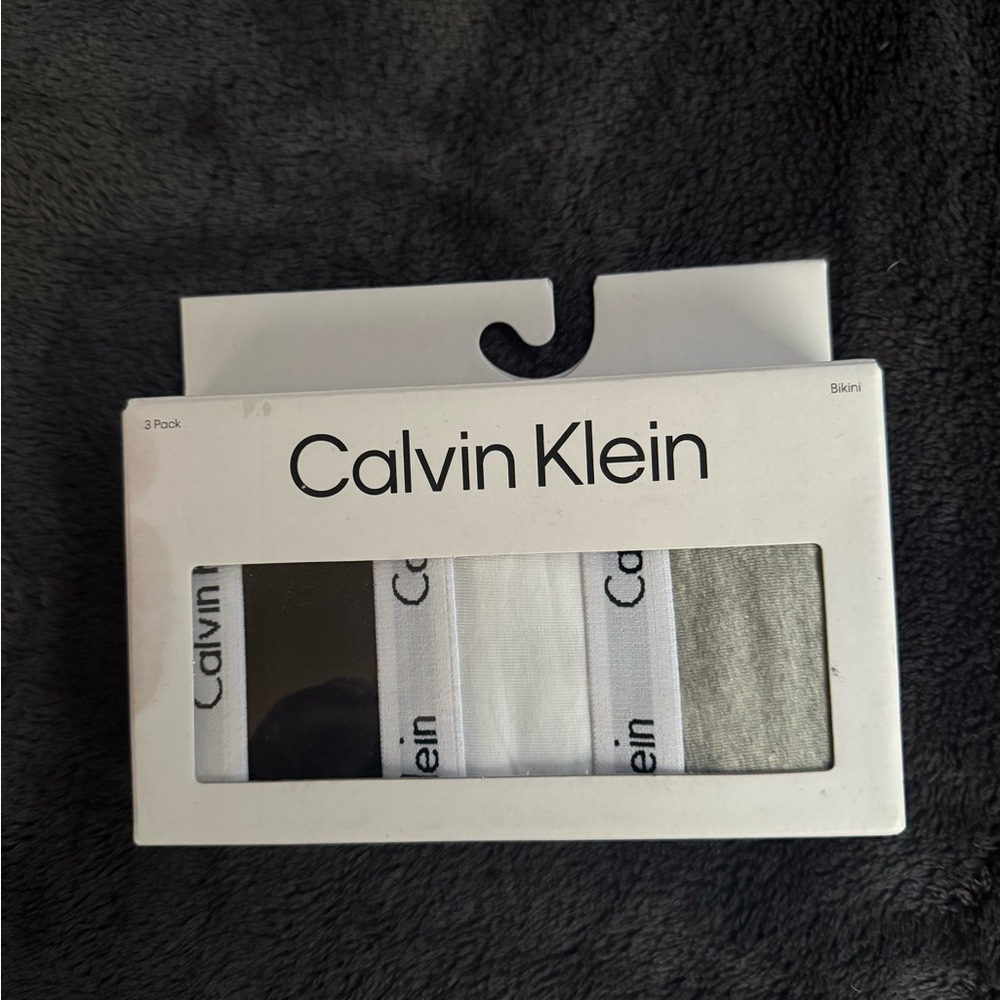 Calvin Klein 3-Pack Bikini Set - Black, White, Gray
